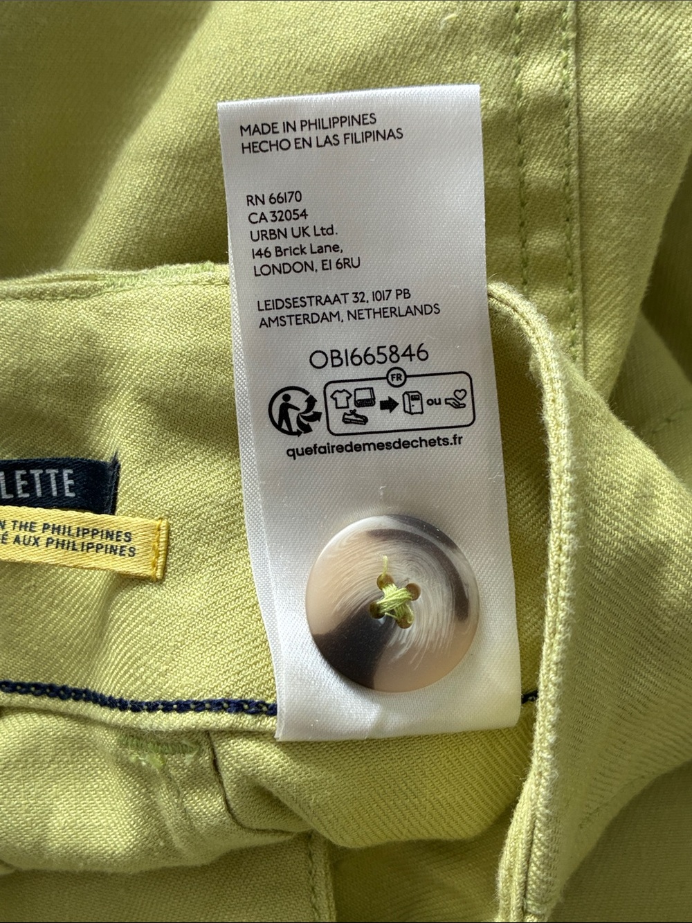 Anthropologie Maeve Size The Colette Linen Cropped Pants - Chartreuse - Picture 6 of 6